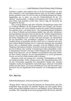 Image of the Page - 244 - in Wirkungsevaluation mobiler Jugendarbeit - Methodische Zugänge und empirische Ergebnisse