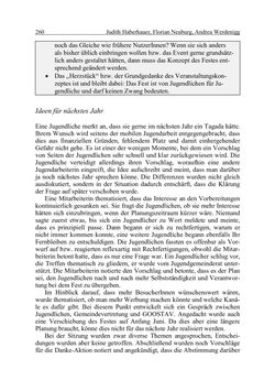 Bild der Seite - 260 - in Wirkungsevaluation mobiler Jugendarbeit - Methodische Zugänge und empirische Ergebnisse