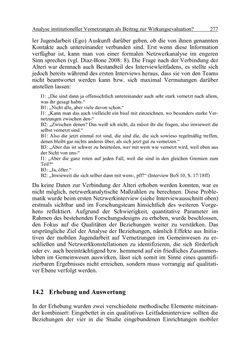 Image of the Page - 277 - in Wirkungsevaluation mobiler Jugendarbeit - Methodische Zugänge und empirische Ergebnisse