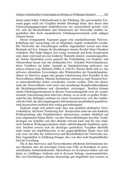 Bild der Seite - 283 - in Wirkungsevaluation mobiler Jugendarbeit - Methodische Zugänge und empirische Ergebnisse