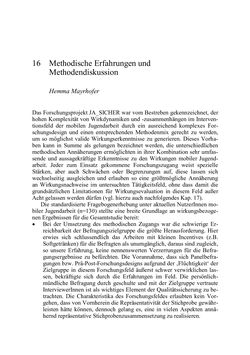 Image of the Page - 313 - in Wirkungsevaluation mobiler Jugendarbeit - Methodische Zugänge und empirische Ergebnisse