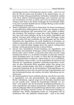 Image of the Page - 324 - in Wirkungsevaluation mobiler Jugendarbeit - Methodische Zugänge und empirische Ergebnisse