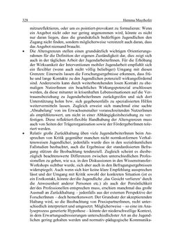 Image of the Page - 328 - in Wirkungsevaluation mobiler Jugendarbeit - Methodische Zugänge und empirische Ergebnisse