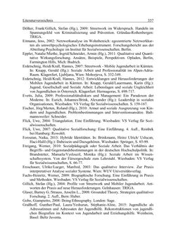 Image of the Page - 337 - in Wirkungsevaluation mobiler Jugendarbeit - Methodische Zugänge und empirische Ergebnisse