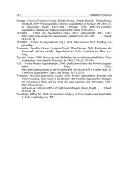 Image of the Page - 344 - in Wirkungsevaluation mobiler Jugendarbeit - Methodische Zugänge und empirische Ergebnisse