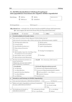 Image of the Page - 360 - in Wirkungsevaluation mobiler Jugendarbeit - Methodische Zugänge und empirische Ergebnisse