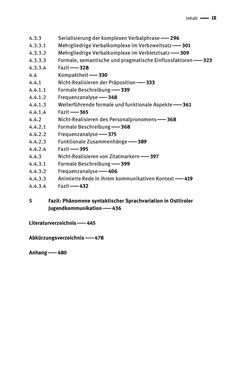 Image of the Page - IX - in Jugendkommunikation und Dialekt - Syntax gesprochener Sprache bei Jugendlichen in Osttirol