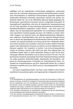 Image of the Page - 2 - in Jugendkommunikation und Dialekt - Syntax gesprochener Sprache bei Jugendlichen in Osttirol