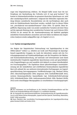 Bild der Seite - 14 - in Jugendkommunikation und Dialekt - Syntax gesprochener Sprache bei Jugendlichen in Osttirol