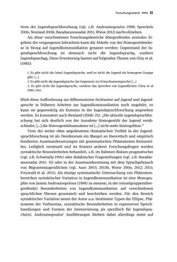 Image of the Page - 15 - in Jugendkommunikation und Dialekt - Syntax gesprochener Sprache bei Jugendlichen in Osttirol