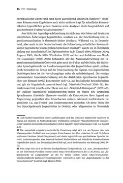 Bild der Seite - 16 - in Jugendkommunikation und Dialekt - Syntax gesprochener Sprache bei Jugendlichen in Osttirol