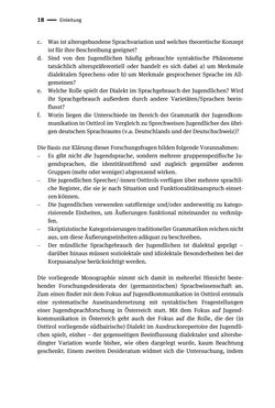 Bild der Seite - 18 - in Jugendkommunikation und Dialekt - Syntax gesprochener Sprache bei Jugendlichen in Osttirol
