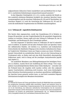Bild der Seite - 29 - in Jugendkommunikation und Dialekt - Syntax gesprochener Sprache bei Jugendlichen in Osttirol