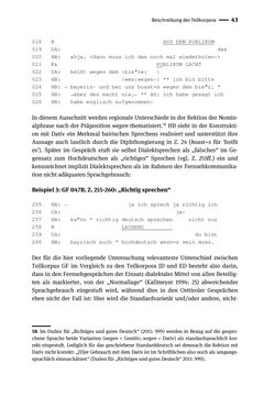 Bild der Seite - 43 - in Jugendkommunikation und Dialekt - Syntax gesprochener Sprache bei Jugendlichen in Osttirol