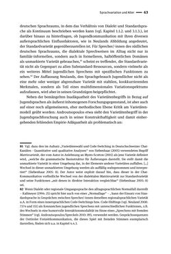 Image of the Page - 63 - in Jugendkommunikation und Dialekt - Syntax gesprochener Sprache bei Jugendlichen in Osttirol
