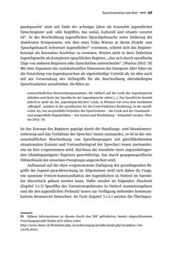 Image of the Page - 69 - in Jugendkommunikation und Dialekt - Syntax gesprochener Sprache bei Jugendlichen in Osttirol