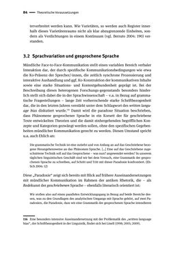 Bild der Seite - 84 - in Jugendkommunikation und Dialekt - Syntax gesprochener Sprache bei Jugendlichen in Osttirol