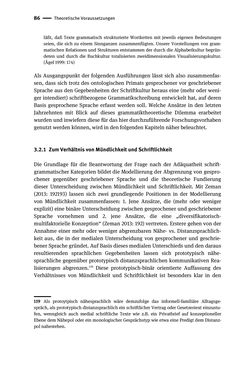 Image of the Page - 86 - in Jugendkommunikation und Dialekt - Syntax gesprochener Sprache bei Jugendlichen in Osttirol