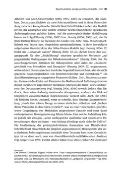 Bild der Seite - 87 - in Jugendkommunikation und Dialekt - Syntax gesprochener Sprache bei Jugendlichen in Osttirol