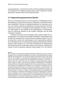 Image of the Page - 112 - in Jugendkommunikation und Dialekt - Syntax gesprochener Sprache bei Jugendlichen in Osttirol