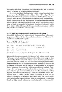 Bild der Seite - 139 - in Jugendkommunikation und Dialekt - Syntax gesprochener Sprache bei Jugendlichen in Osttirol