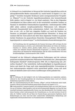 Bild der Seite - 174 - in Jugendkommunikation und Dialekt - Syntax gesprochener Sprache bei Jugendlichen in Osttirol