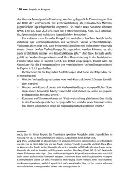 Bild der Seite - 178 - in Jugendkommunikation und Dialekt - Syntax gesprochener Sprache bei Jugendlichen in Osttirol