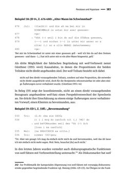 Image of the Page - 183 - in Jugendkommunikation und Dialekt - Syntax gesprochener Sprache bei Jugendlichen in Osttirol