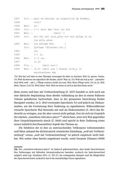 Image of the Page - 185 - in Jugendkommunikation und Dialekt - Syntax gesprochener Sprache bei Jugendlichen in Osttirol