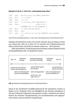Image of the Page - 189 - in Jugendkommunikation und Dialekt - Syntax gesprochener Sprache bei Jugendlichen in Osttirol