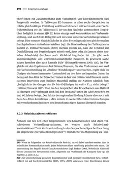 Image of the Page - 198 - in Jugendkommunikation und Dialekt - Syntax gesprochener Sprache bei Jugendlichen in Osttirol