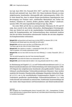 Bild der Seite - 220 - in Jugendkommunikation und Dialekt - Syntax gesprochener Sprache bei Jugendlichen in Osttirol