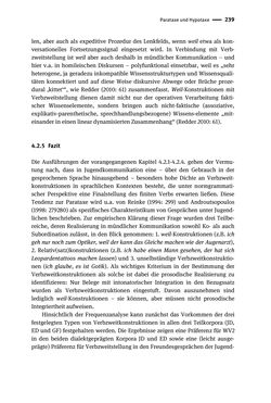 Bild der Seite - 239 - in Jugendkommunikation und Dialekt - Syntax gesprochener Sprache bei Jugendlichen in Osttirol