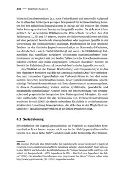 Bild der Seite - 240 - in Jugendkommunikation und Dialekt - Syntax gesprochener Sprache bei Jugendlichen in Osttirol