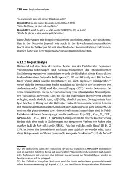 Image of the Page - 248 - in Jugendkommunikation und Dialekt - Syntax gesprochener Sprache bei Jugendlichen in Osttirol