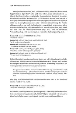 Image of the Page - 256 - in Jugendkommunikation und Dialekt - Syntax gesprochener Sprache bei Jugendlichen in Osttirol