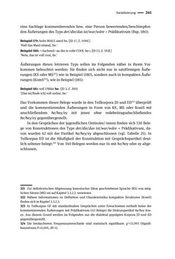 Image of the Page - 261 - in Jugendkommunikation und Dialekt - Syntax gesprochener Sprache bei Jugendlichen in Osttirol