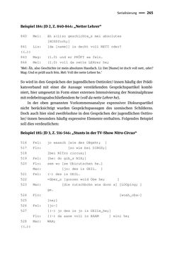 Bild der Seite - 265 - in Jugendkommunikation und Dialekt - Syntax gesprochener Sprache bei Jugendlichen in Osttirol
