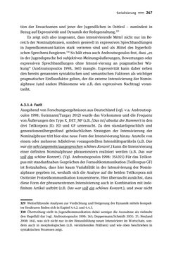 Bild der Seite - 267 - in Jugendkommunikation und Dialekt - Syntax gesprochener Sprache bei Jugendlichen in Osttirol