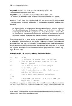 Image of the Page - 288 - in Jugendkommunikation und Dialekt - Syntax gesprochener Sprache bei Jugendlichen in Osttirol