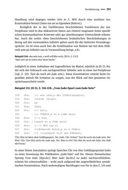 Image of the Page - 291 - in Jugendkommunikation und Dialekt - Syntax gesprochener Sprache bei Jugendlichen in Osttirol