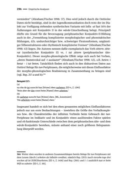 Image of the Page - 294 - in Jugendkommunikation und Dialekt - Syntax gesprochener Sprache bei Jugendlichen in Osttirol