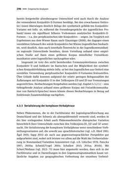 Image of the Page - 296 - in Jugendkommunikation und Dialekt - Syntax gesprochener Sprache bei Jugendlichen in Osttirol