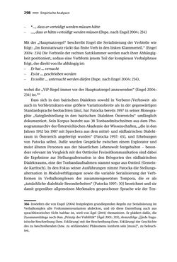 Image of the Page - 298 - in Jugendkommunikation und Dialekt - Syntax gesprochener Sprache bei Jugendlichen in Osttirol
