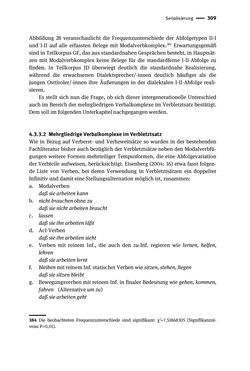 Image of the Page - 309 - in Jugendkommunikation und Dialekt - Syntax gesprochener Sprache bei Jugendlichen in Osttirol