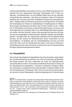 Bild der Seite - 330 - in Jugendkommunikation und Dialekt - Syntax gesprochener Sprache bei Jugendlichen in Osttirol