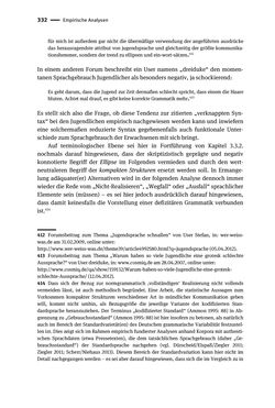 Image of the Page - 332 - in Jugendkommunikation und Dialekt - Syntax gesprochener Sprache bei Jugendlichen in Osttirol