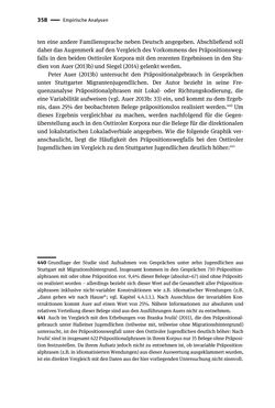 Image of the Page - 358 - in Jugendkommunikation und Dialekt - Syntax gesprochener Sprache bei Jugendlichen in Osttirol