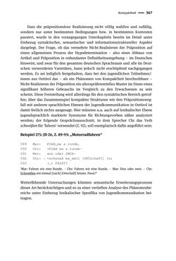 Bild der Seite - 367 - in Jugendkommunikation und Dialekt - Syntax gesprochener Sprache bei Jugendlichen in Osttirol