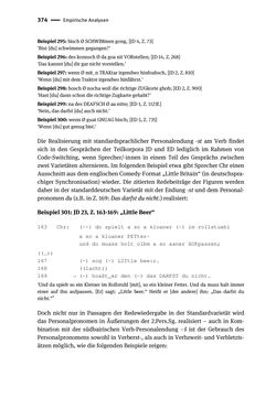 Bild der Seite - 374 - in Jugendkommunikation und Dialekt - Syntax gesprochener Sprache bei Jugendlichen in Osttirol